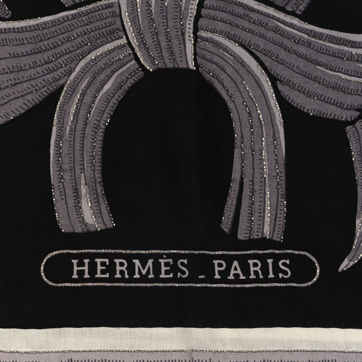 Hermes Cashmere Silk Beaded Tigre Royal Shawl 140 2 of 3