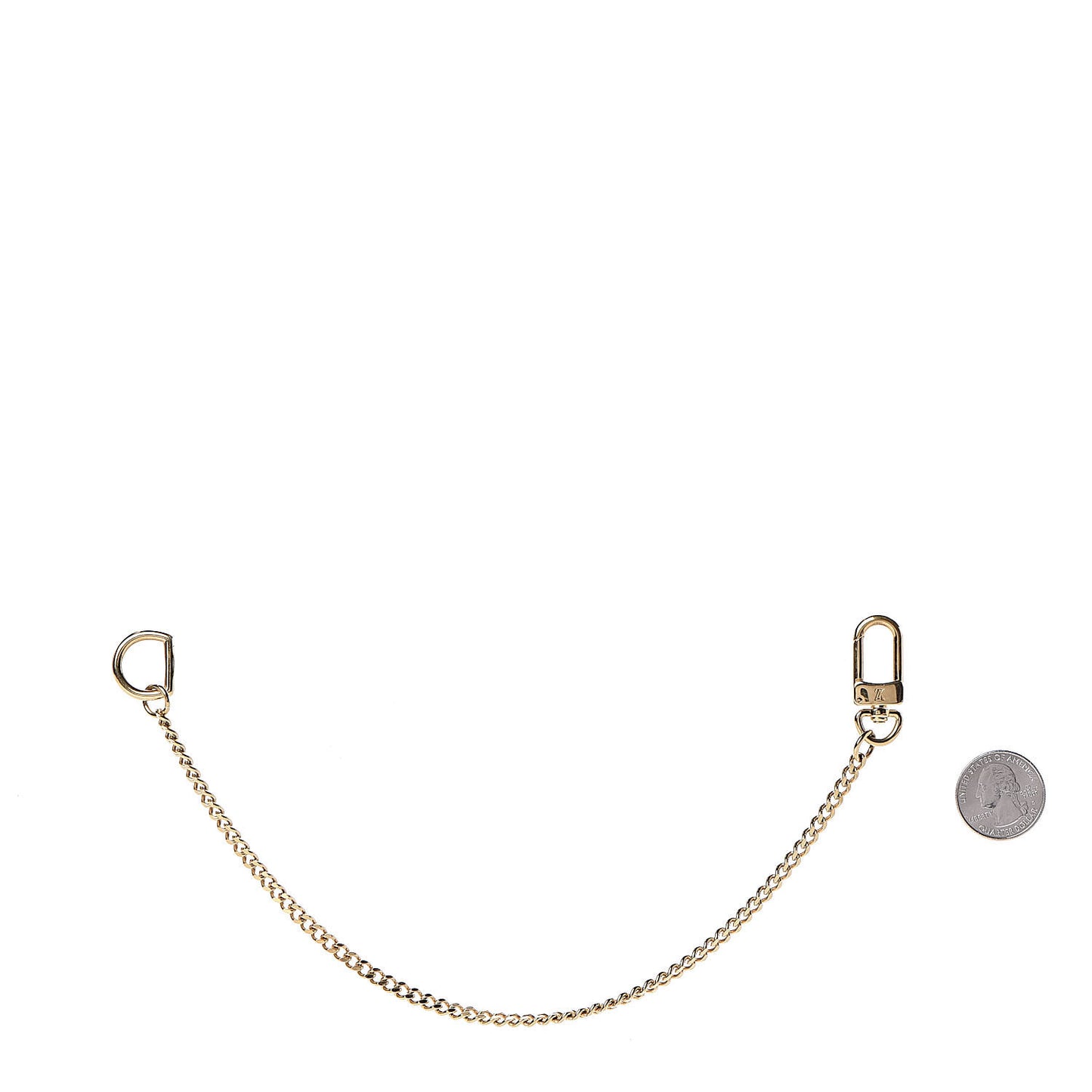Metal Pochette Extender Key Ring Chain Gold