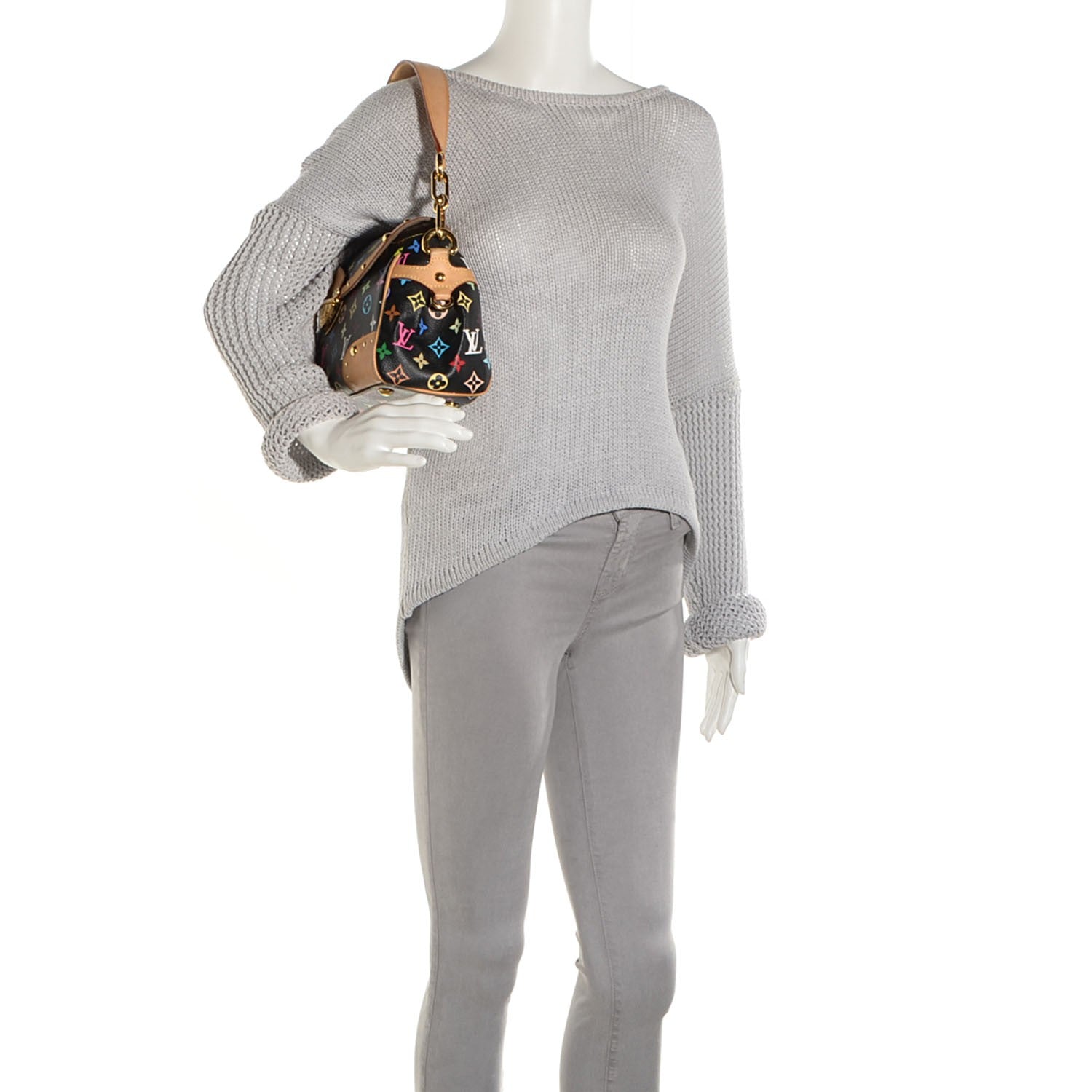 Louis Vuitton Monogram Multicolor Beverly MM Black 2 of 7