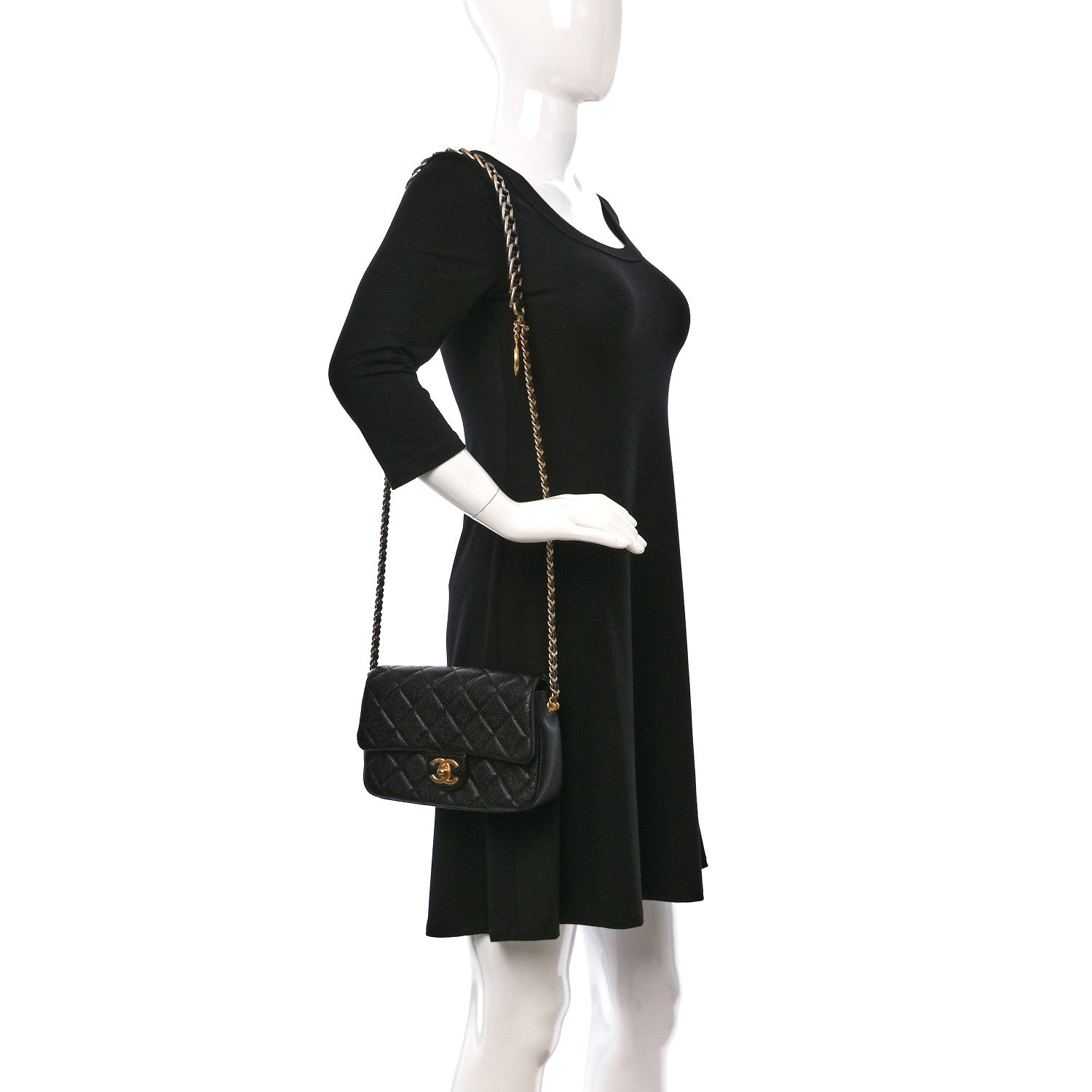 Chanel Caviar Quilted Chain Soul Flap Black 2 of 9