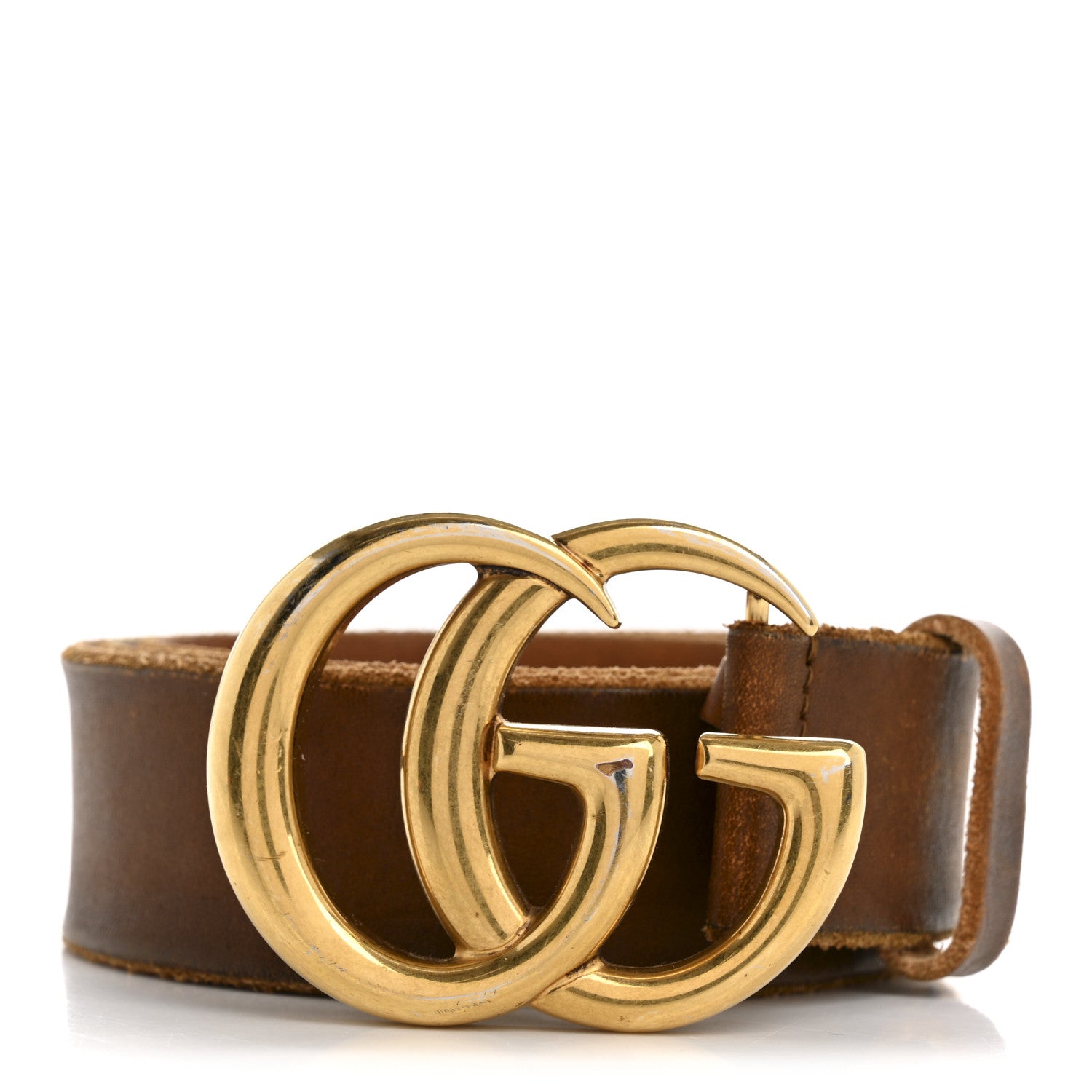 Gucci Faded Calfskin Double G 40mm Belt 80 32 Cuir 1 of 7