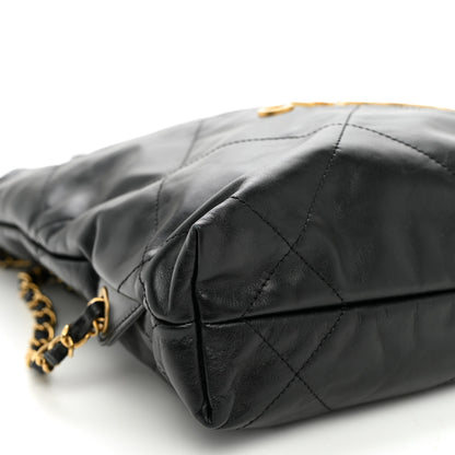 Chanel Shiny Calfskin Quilted Chanel 22 Backpack Black 9 of 10