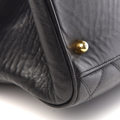 Chanel Calfskin Stitched XL Weekender Black 13 of 20