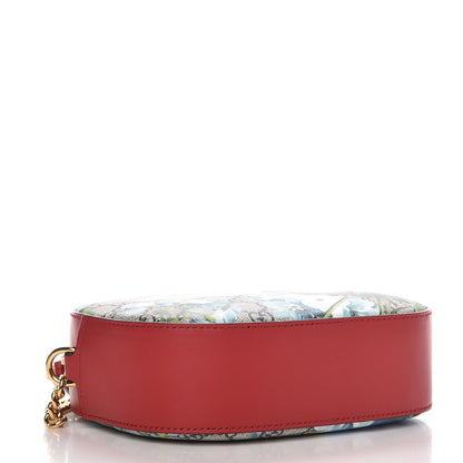 Gucci GG Supreme Monogram Blooms Mini Chain Shoulder Bag Beige Blue Navy Hibiscus Red 4 of 8