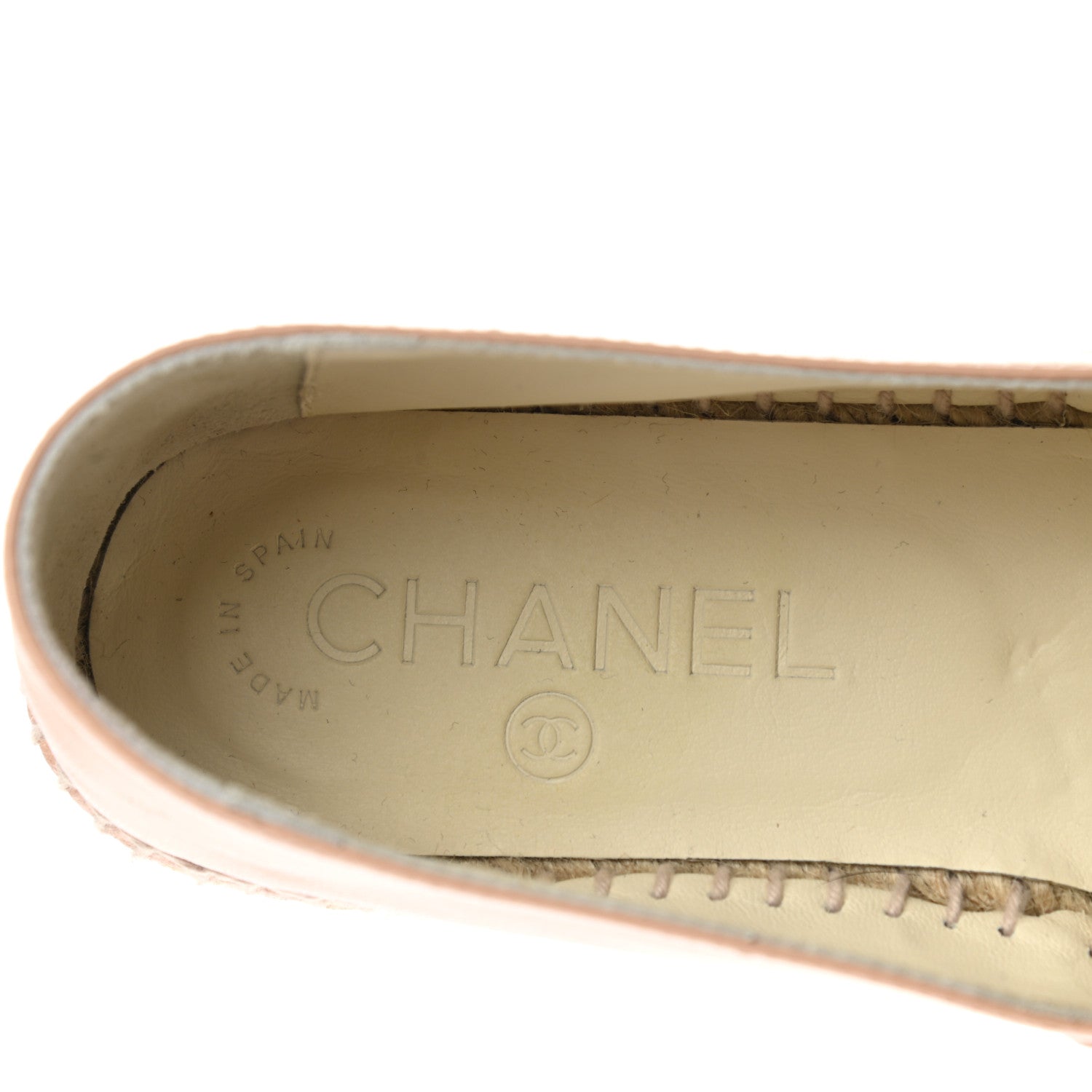 Chanel Lambskin CC Espadrilles 36 Nude 8 of 9