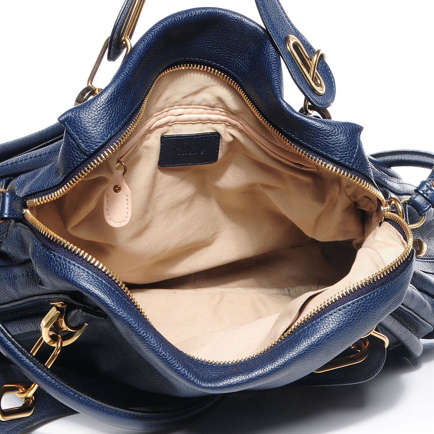 Chloe Calfskin Large Paraty Midnight Blue 9 of 11