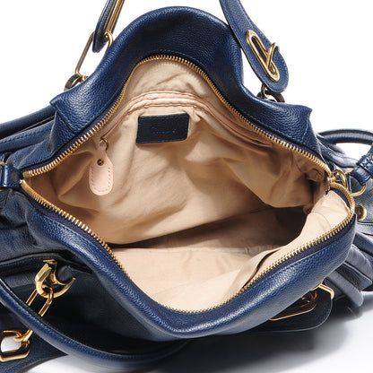 Chloe Calfskin Large Paraty Midnight Blue 9 of 11