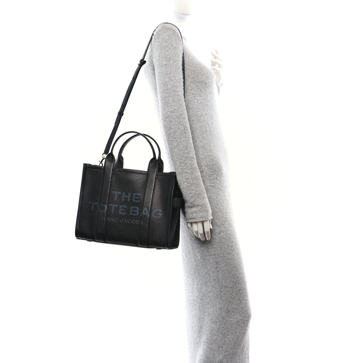 Grained Calfskin Medium The Tote Bag Black