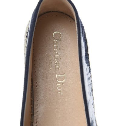 Christian Dior Canvas Tie and Dior Embroidered Granville 15mm Espadrilles 40 Denim 6 of 9
