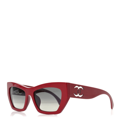 Chanel Acetate Cat Eye Sunglasses 5527-A Red 1 of 7