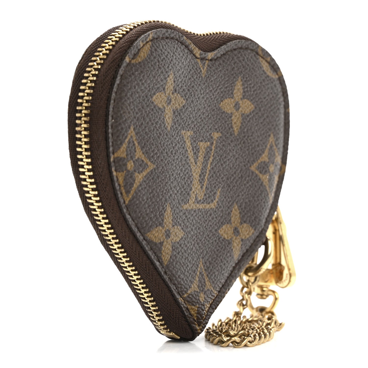 Louis Vuitton Monogram Leopard Coeur Heart Coin Purse Blanc Corail 3 of 9