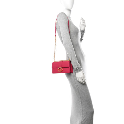 Christian Dior Grained Calfskin 30 Montaigne East West Chain Flap Bag Passion Pink 2 of 9