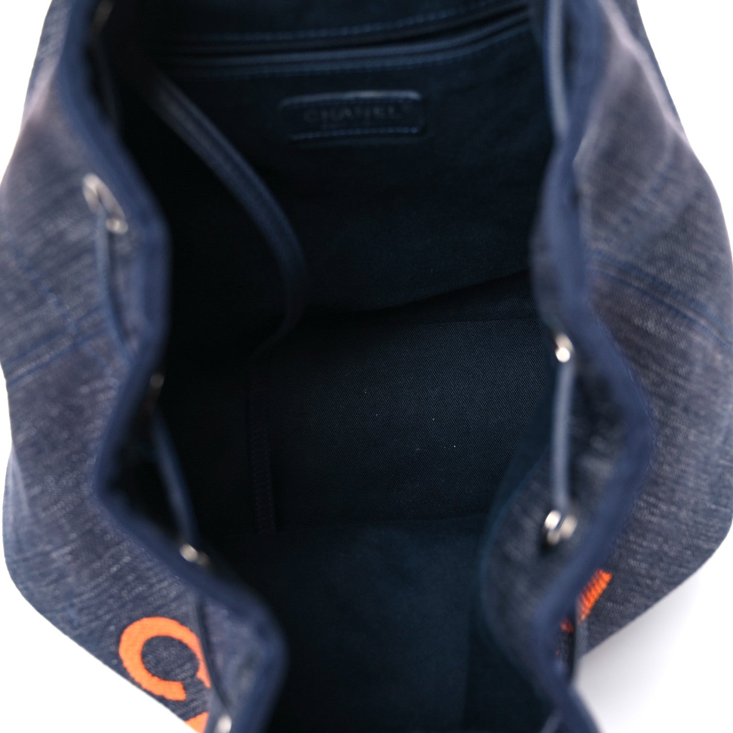 Chanel Canvas Large Deauville Backpack Denim Blue 5 of 10