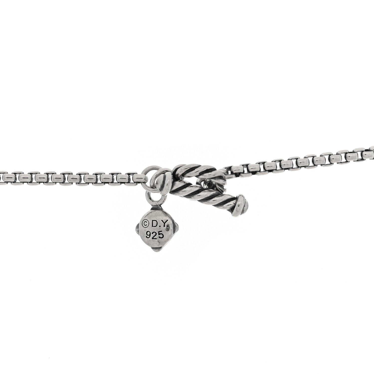 David Yurman Sterling Silver Pearl Quatrefoil Long Chain Necklace 4 of 4