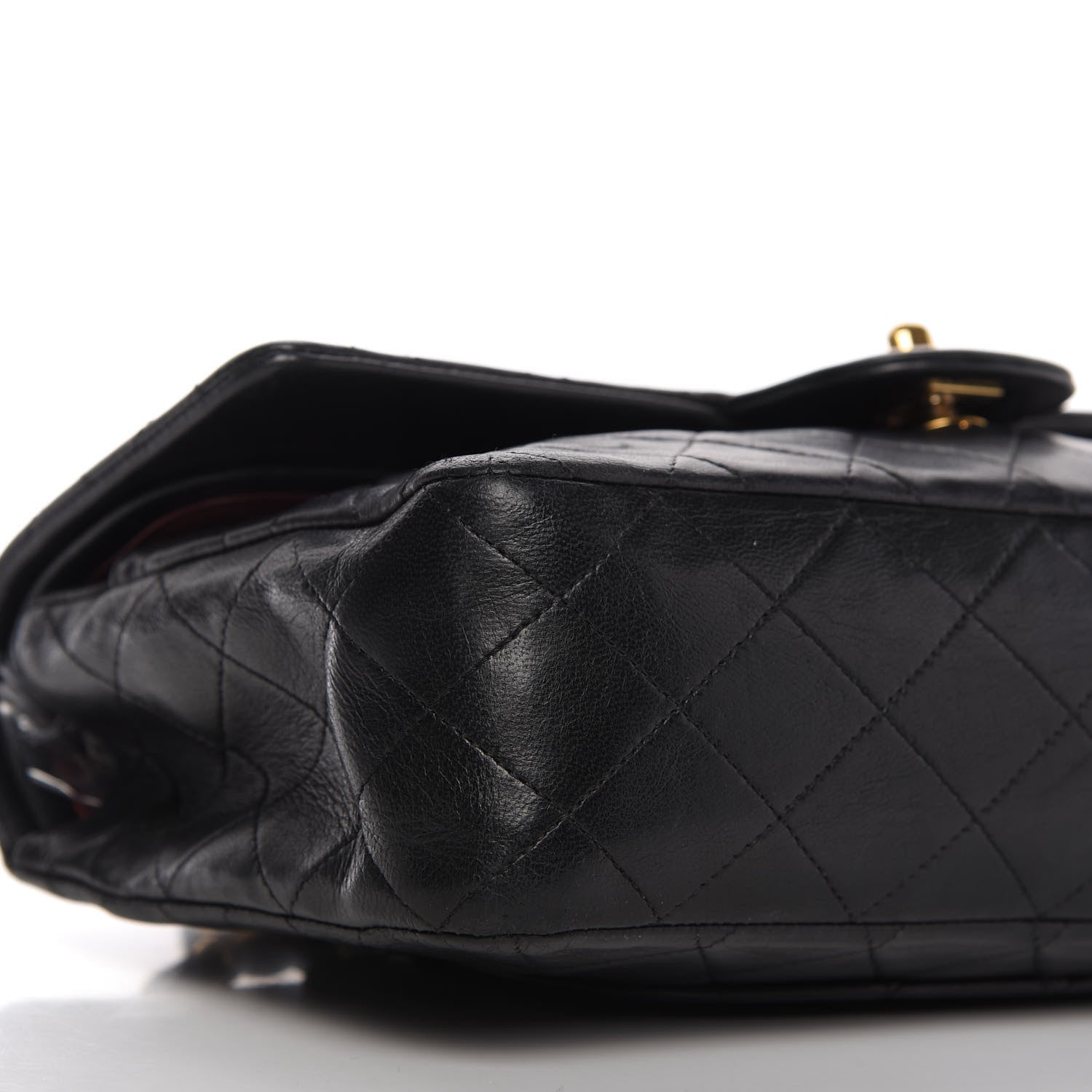 Chanel Lambskin Quilted Medium Double Flap Black 6 of 10