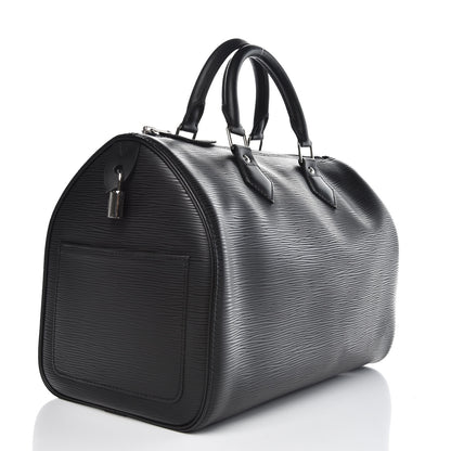 Louis Vuitton Epi Speedy 30 Black 3 of 7