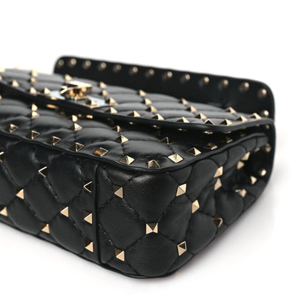 Valentino Garavani Nappa Small Rockstud Spike Shoulder Bag Black 8 of 8