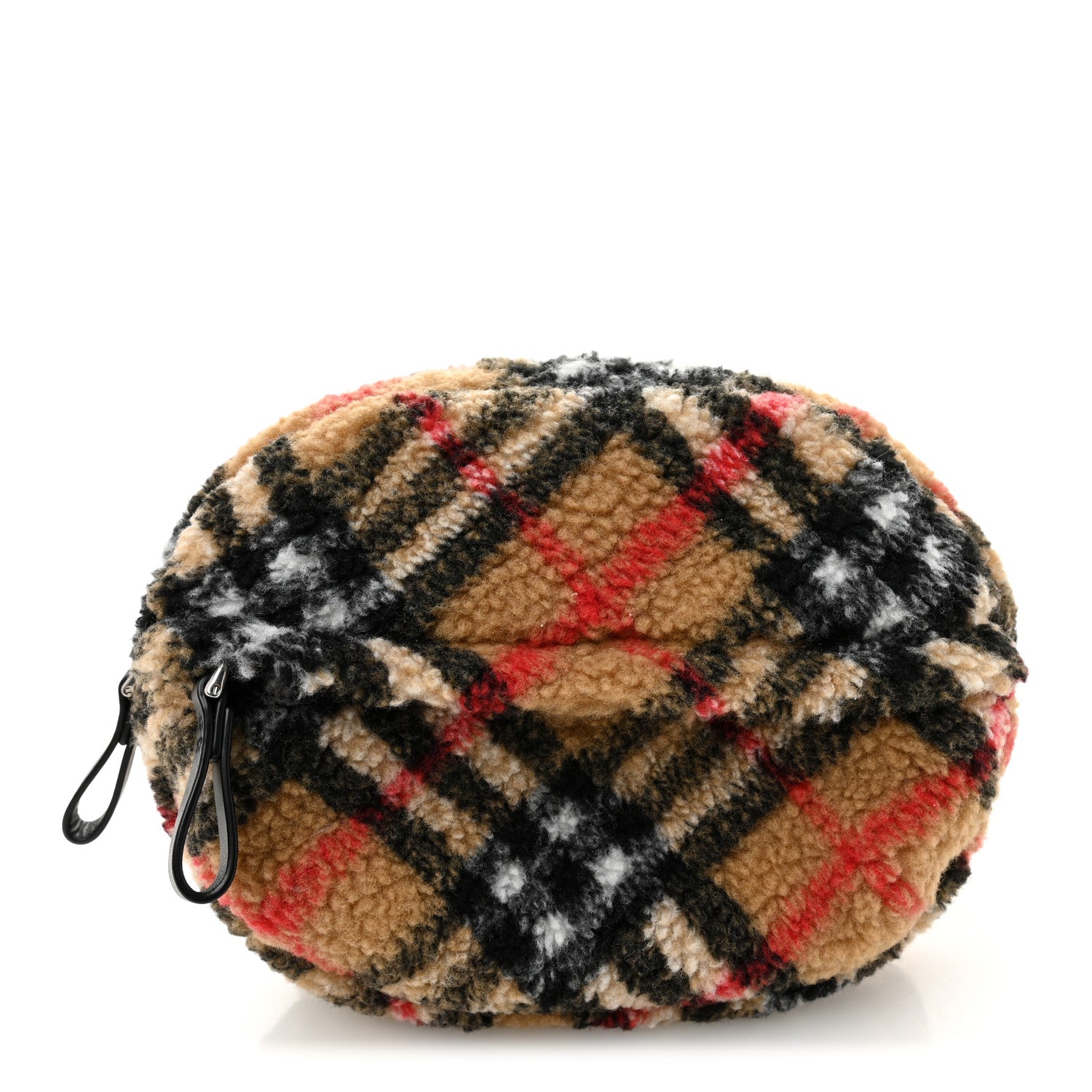 Burberry IP Check Fleece Kids Bum Bag Archive Beige Black 1 of 10