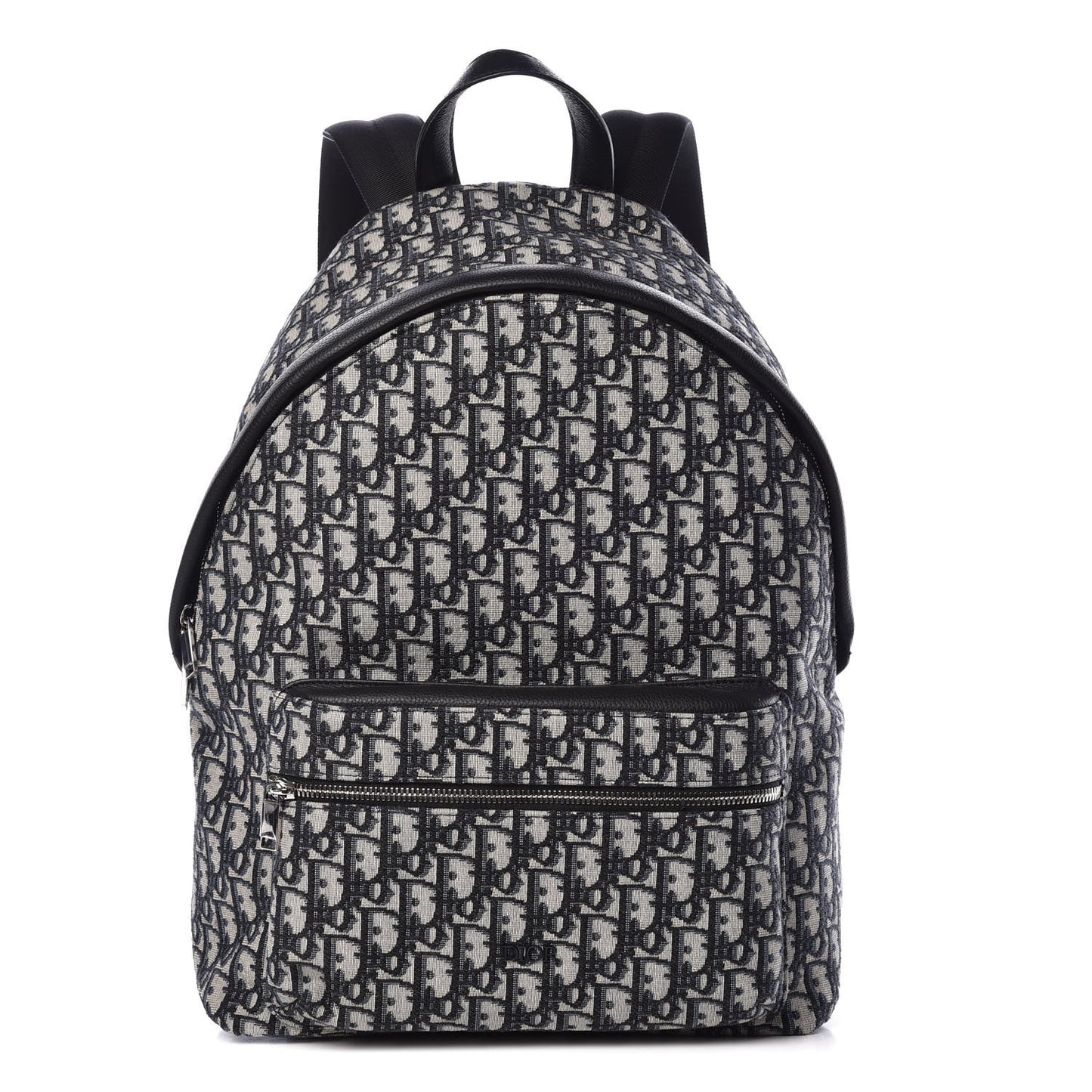 Oblique Calfskin Rider Backpack Beige Black