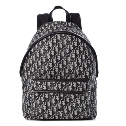 Christian Dior Oblique Calfskin Rider Backpack Beige Black 1 of 9