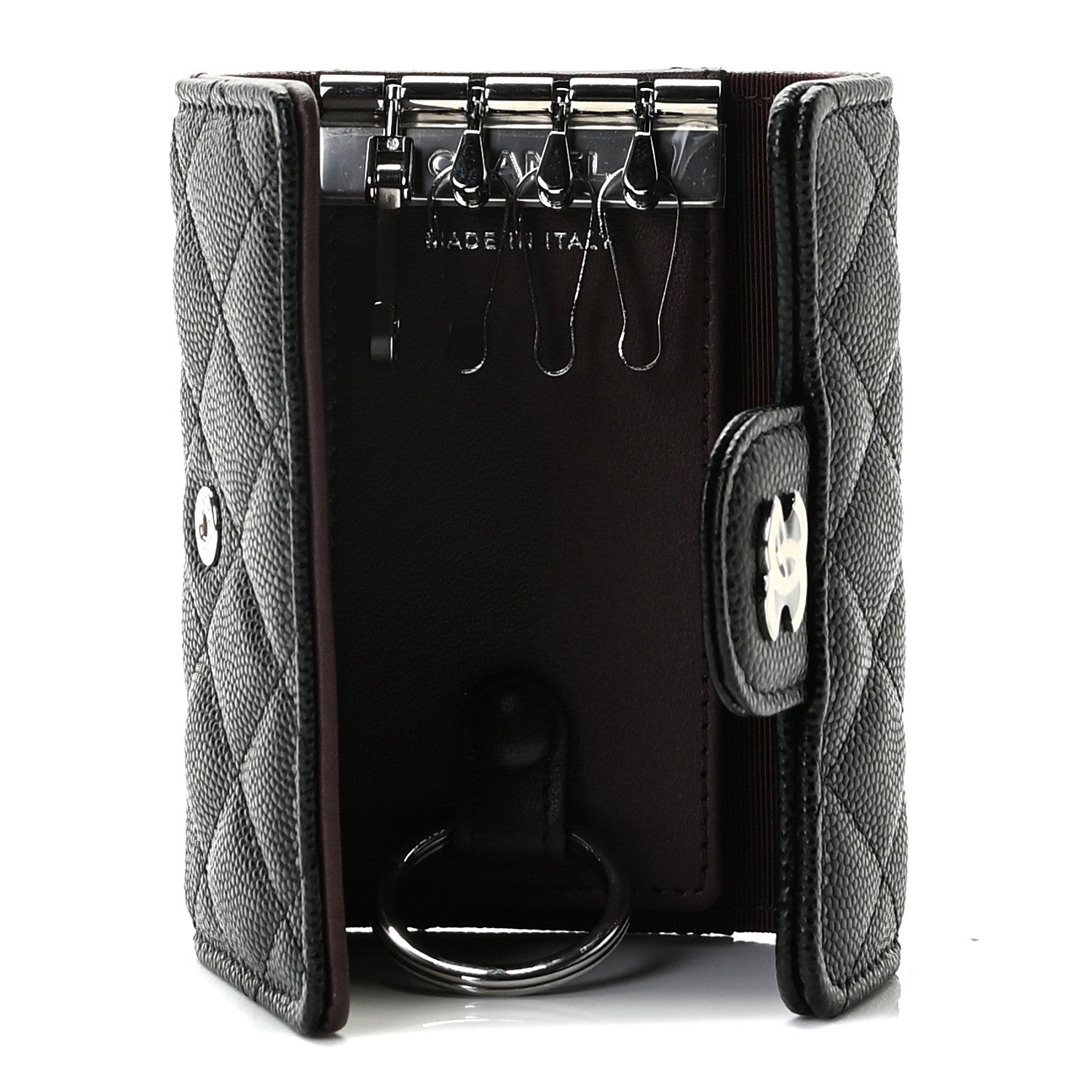 Chanel Caviar Quilted Classic 4 Key Holder Wallet Black 5 of 8