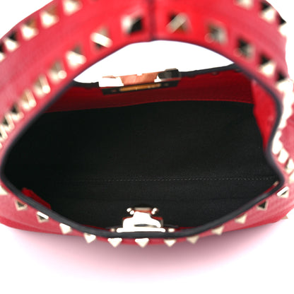 Valentino Garavani Calfskin Small Rockstud Handbag Rouge Pur 4 of 7