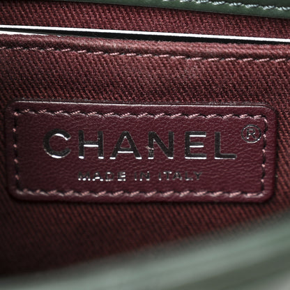 Chanel Shiny Calfskin Quilted Mad About Quilting Mini Flap Dark Green 6 of 10