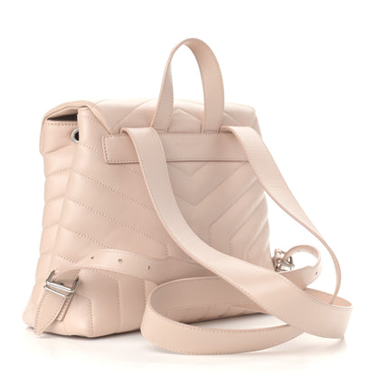 Saint Laurent Calfskin Y Quilted Monogram Small Loulou Backpack Dark Beige 3 of 9
