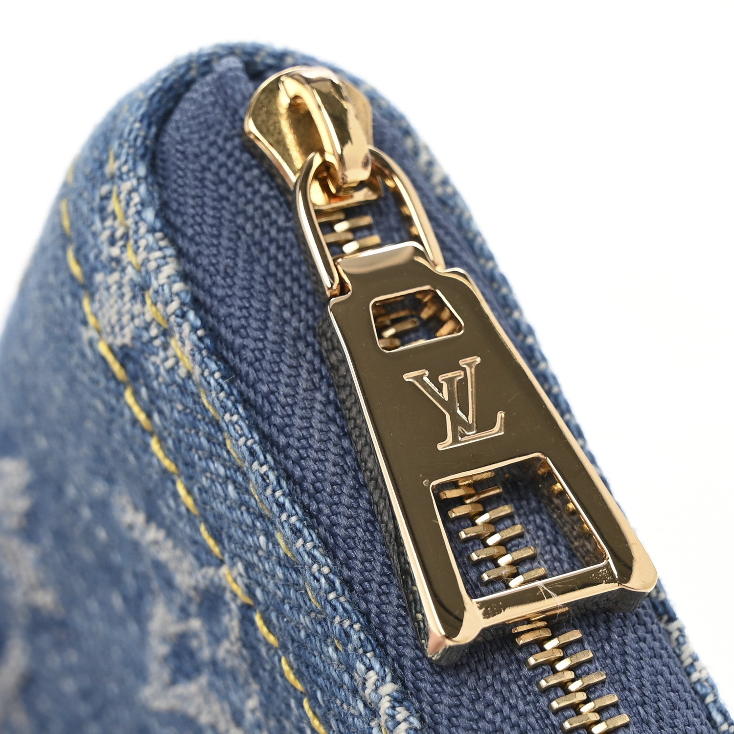 Louis Vuitton Denim Monogram Zippy Coin Purse Blue 7 of 8
