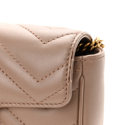 Gucci Calfskin Matelasse Super Mini GG Marmont Shoulder Bag Porcelain Rose 13 of 17