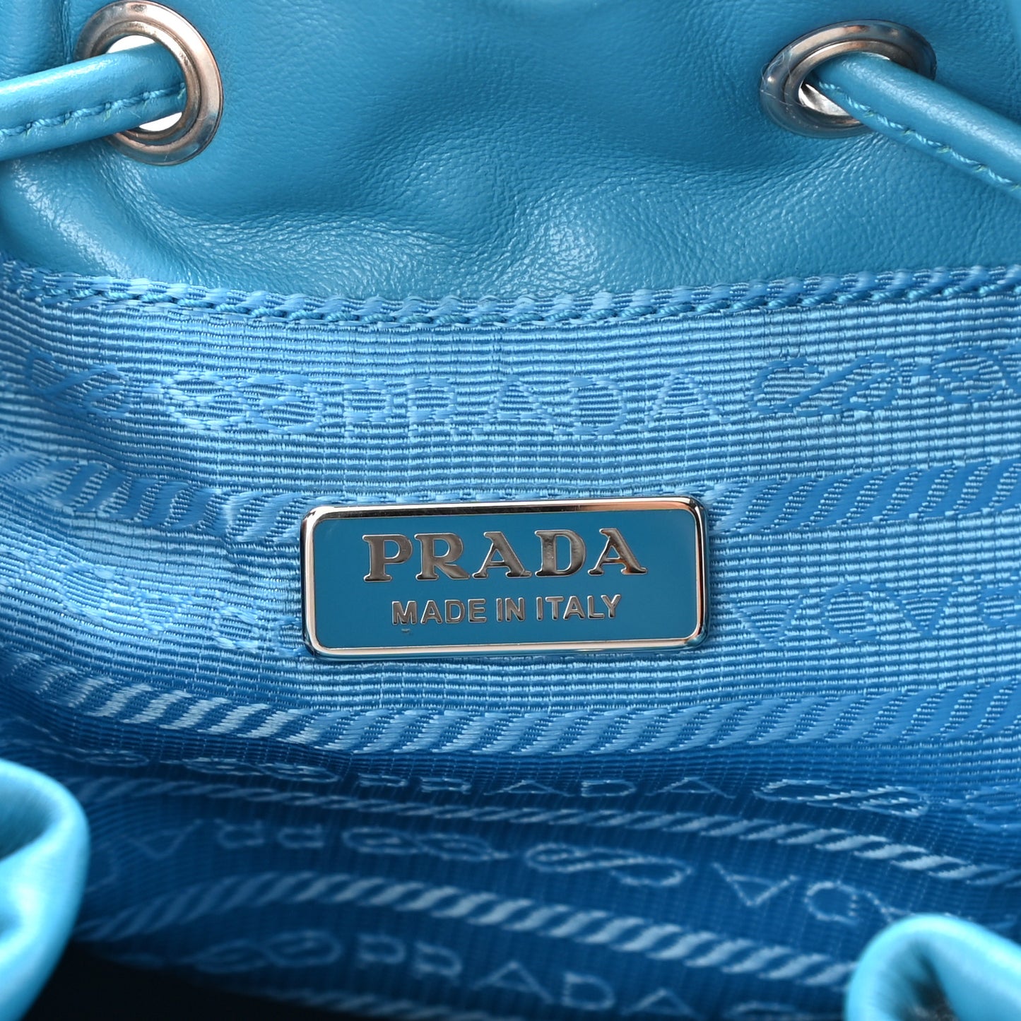 Soft Calfskin Impunture Diagramme Bucket Bag