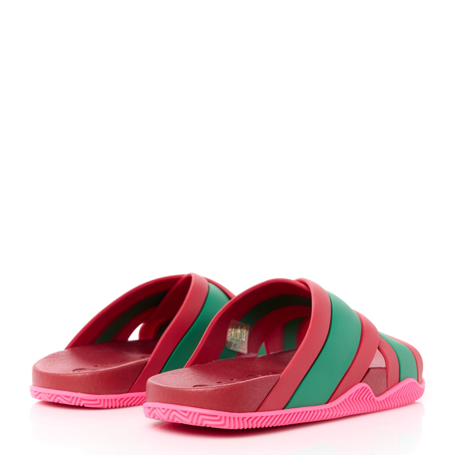 Rubber Web Womens Criss Cross Slide Sandals 38 Coral New Shamarock