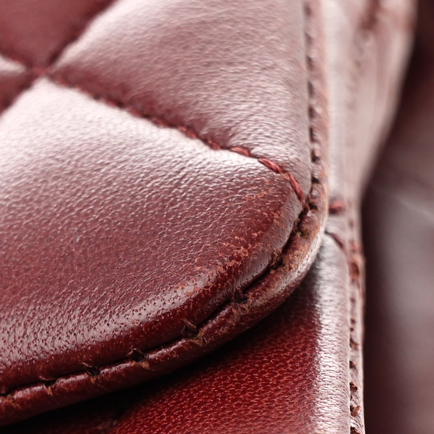 Chanel Lambskin Quilted Medium Double Flap Burgundy 12 of 16