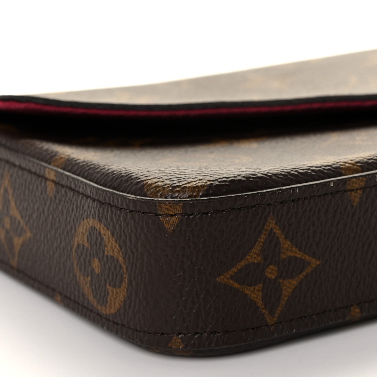 Louis Vuitton Monogram Pochette Felicie Chain Wallet Fuchsia 8 of 9