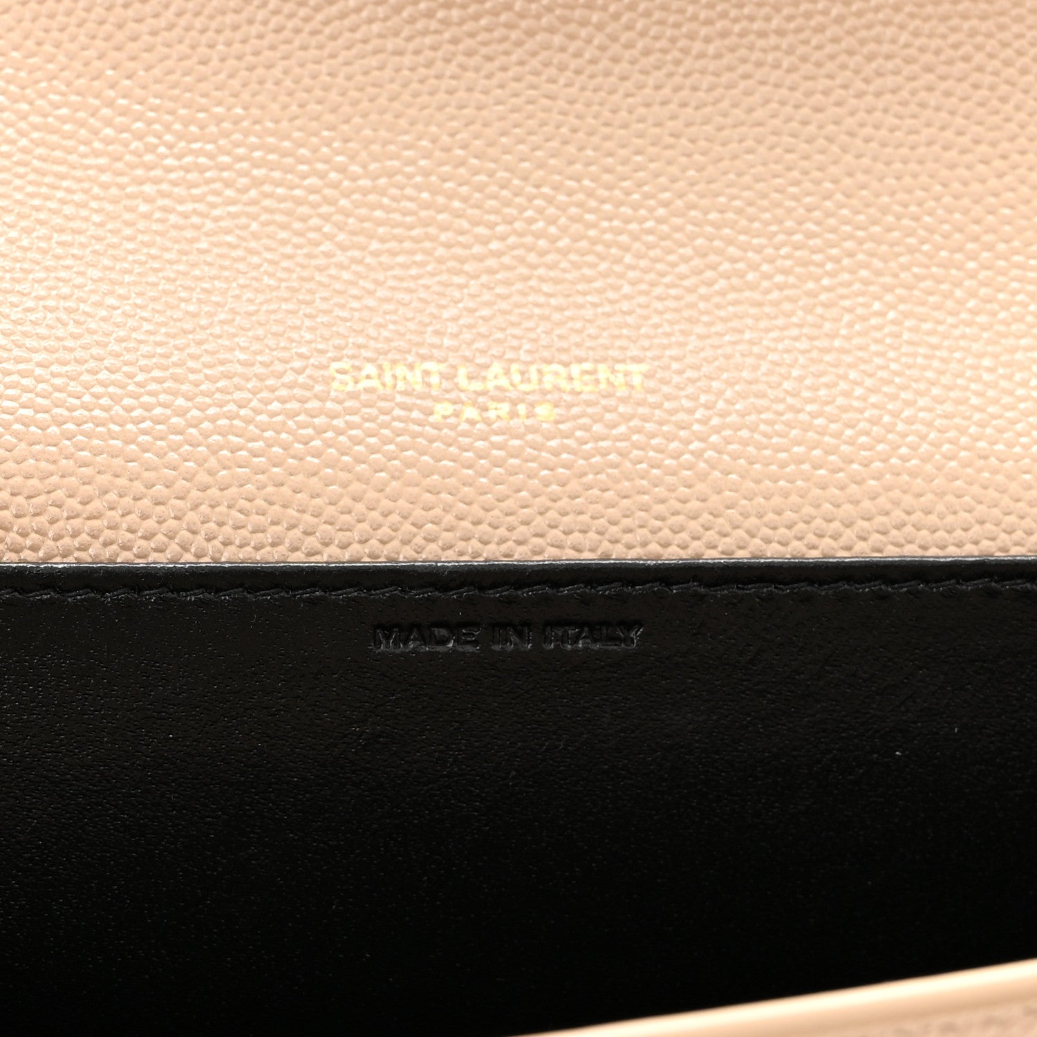 Saint Laurent Grain De Poudre Monogram Uptown Chain Wallet Dark Beige 7 of 10