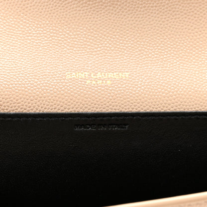 Saint Laurent Grain De Poudre Monogram Uptown Chain Wallet Dark Beige 7 of 10