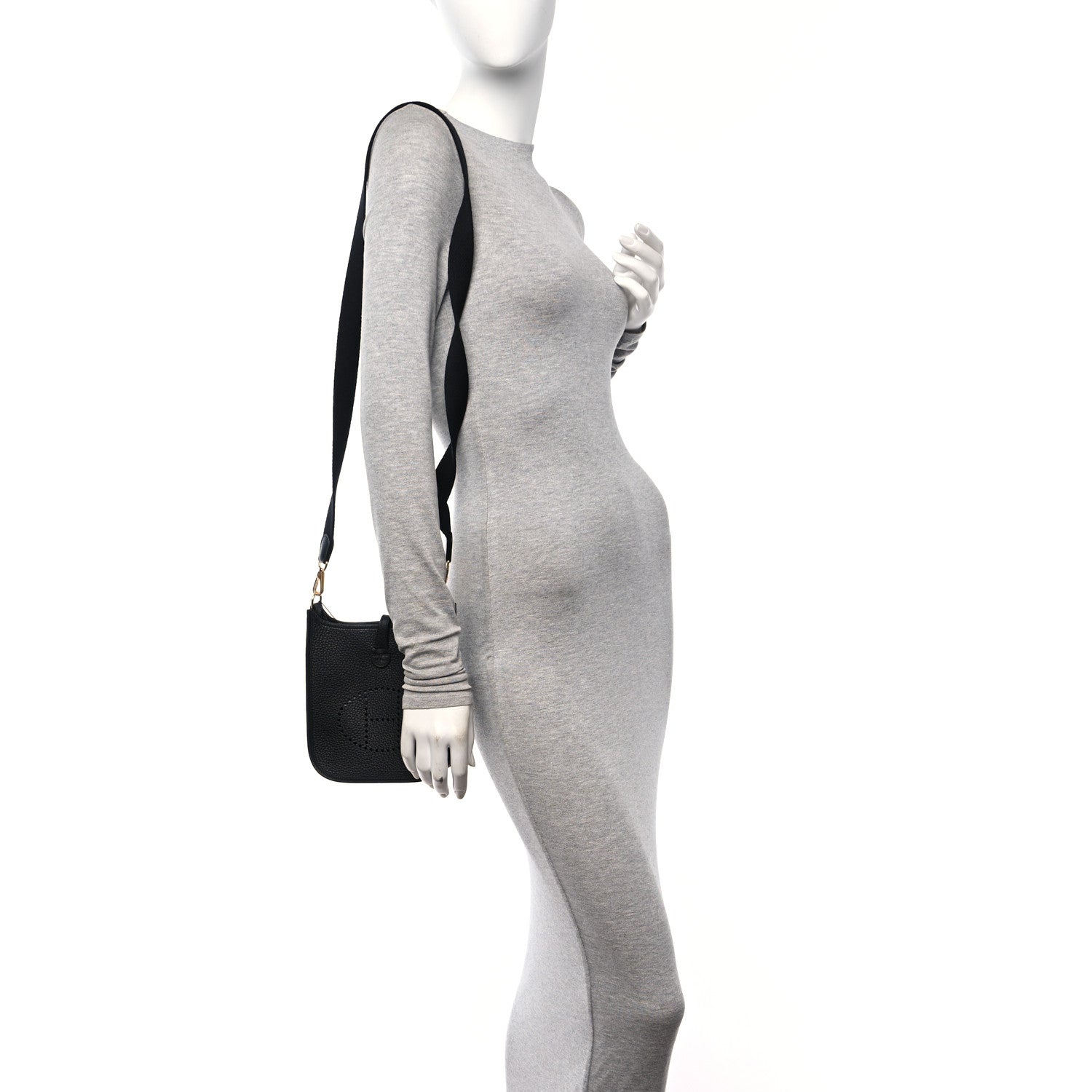 Hermes Taurillon Clemence Evelyne TPM Black 2 of 11