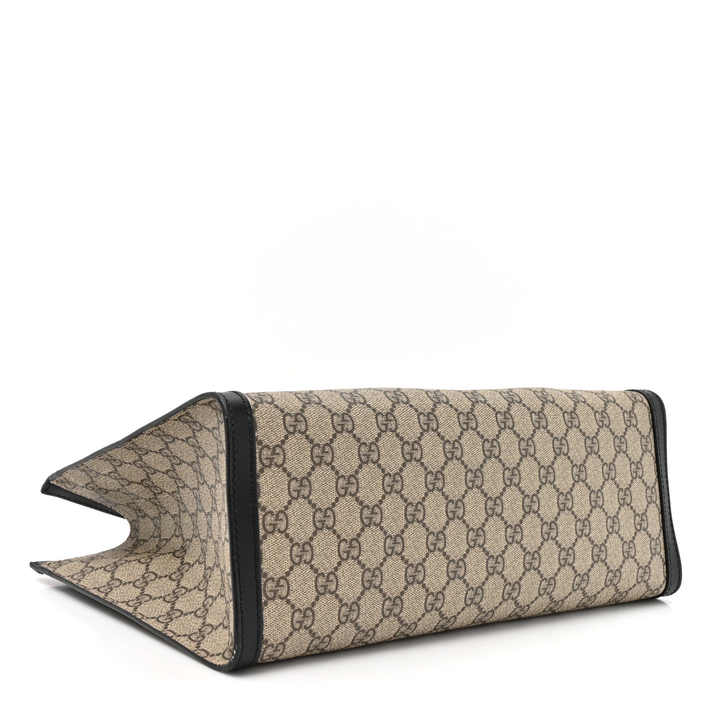 GG Supreme Monogram Medium Padlock Tote Black