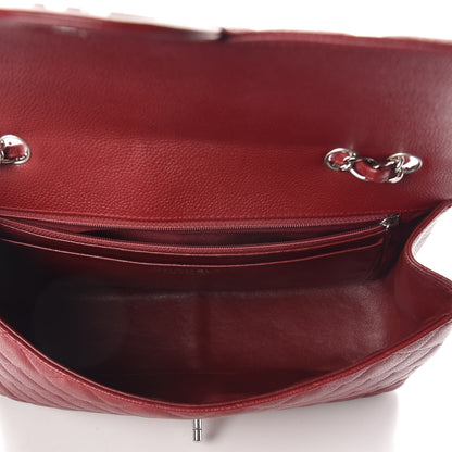 Chanel Caviar Quilted Jumbo Single Flap Red 5 of 10