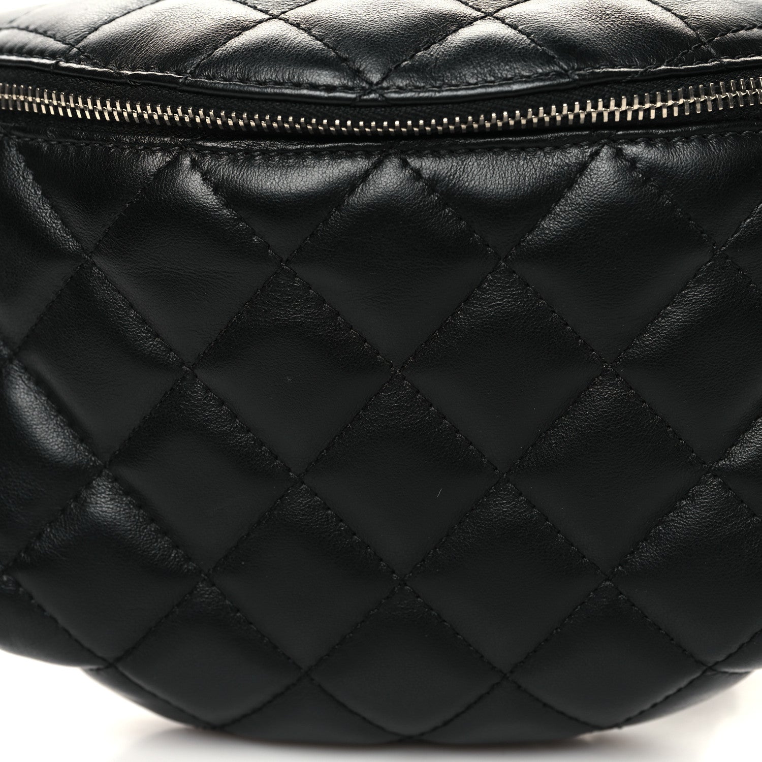 Chanel Lambskin Quilted Waist Belt Bag Black 8 of 10