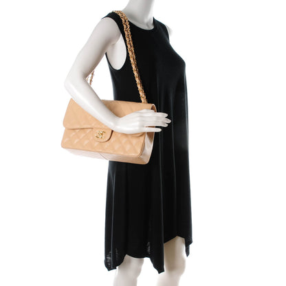 Chanel Caviar Quilted Jumbo Double Flap Beige Clair 2 of 7