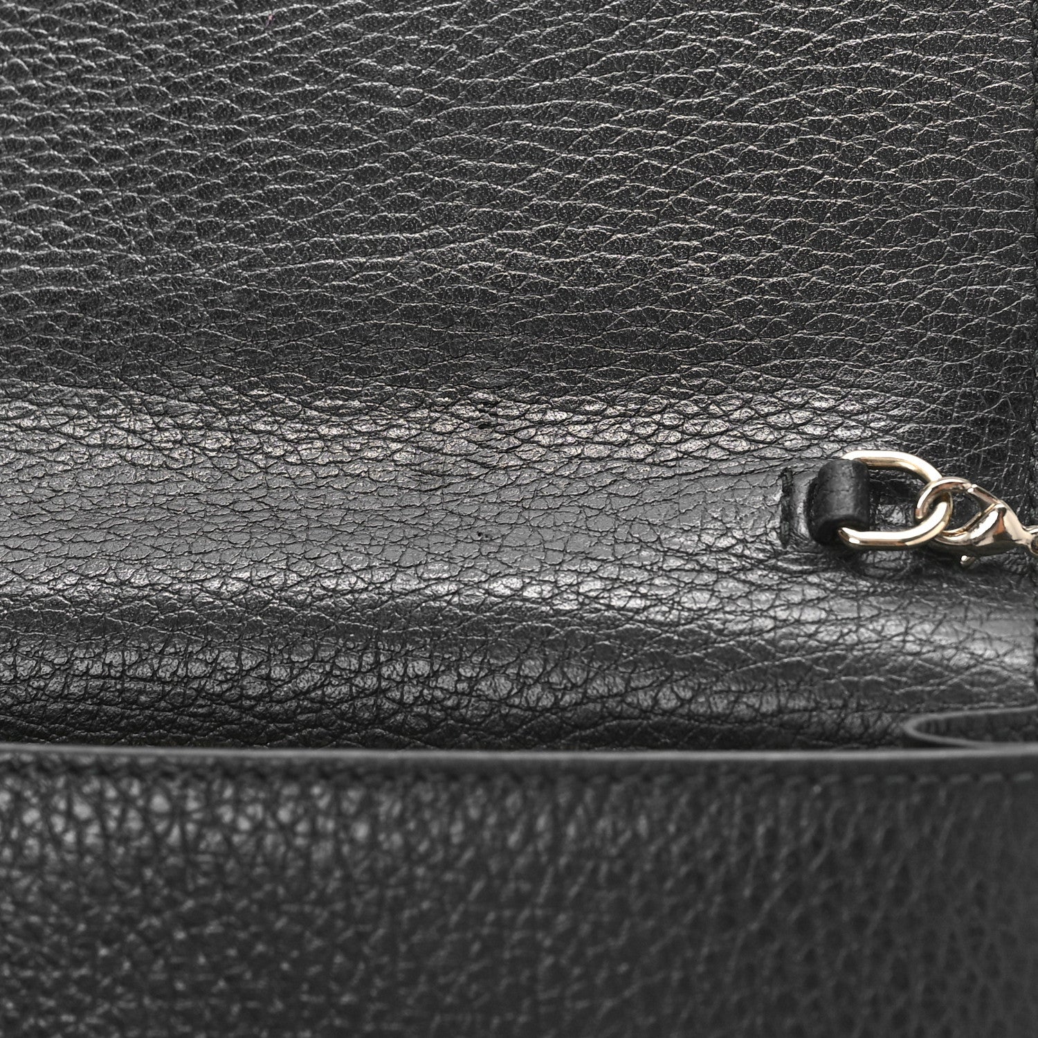 Gucci Dollar Calfskin Medium Betty Chain Wallet Black 7 of 13