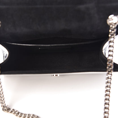 Saint Laurent Patent Small Monogram Kate Satchel Silver 6 of 9