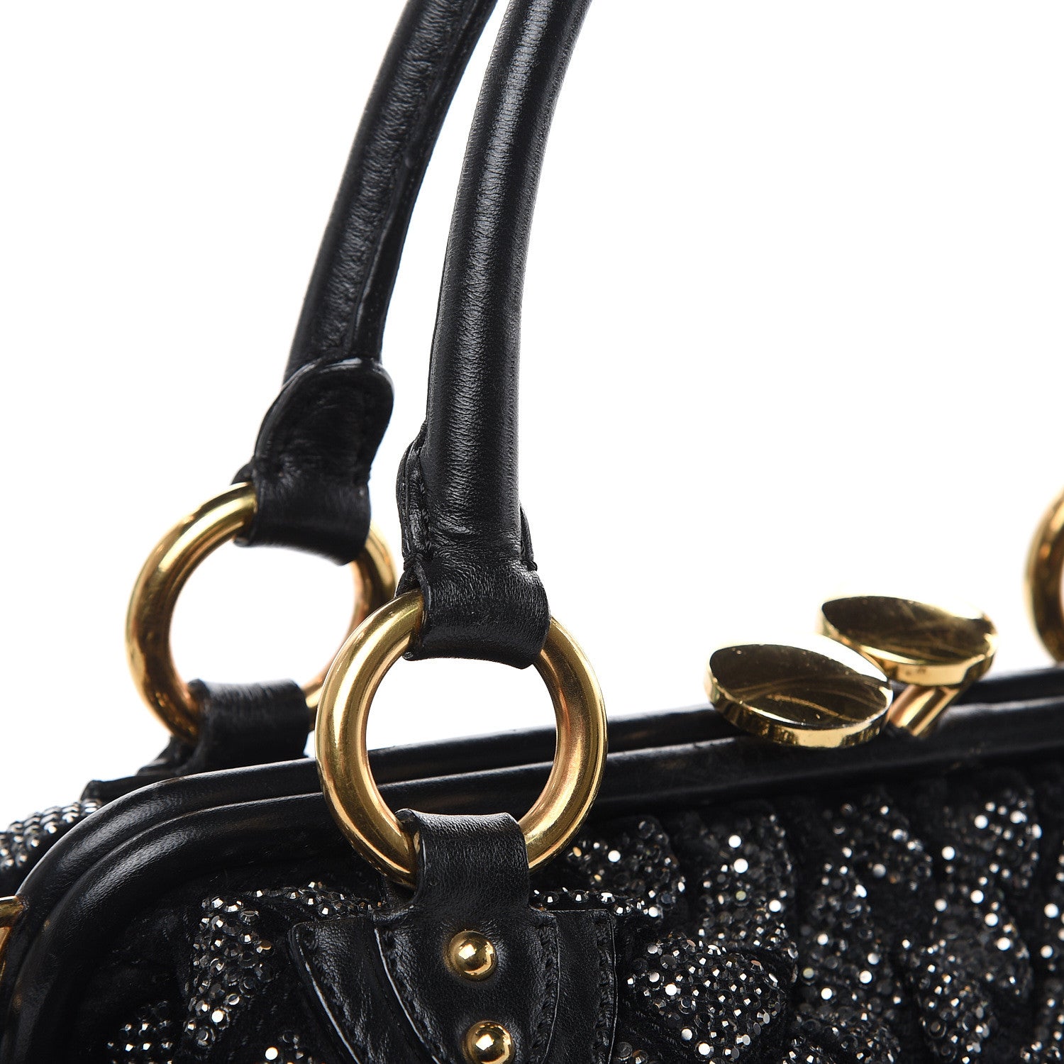Marc Jacobs Suede Crystal Quilted Stam Black 12 of 18