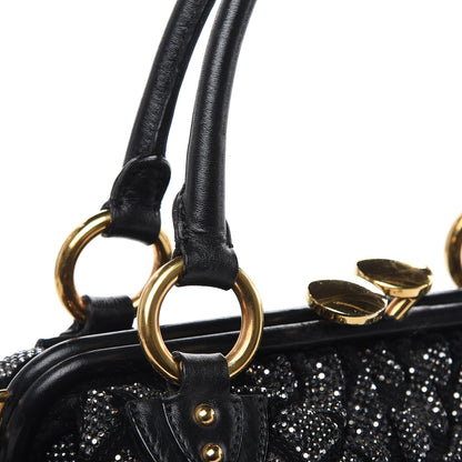 Marc Jacobs Suede Crystal Quilted Stam Black 12 of 18