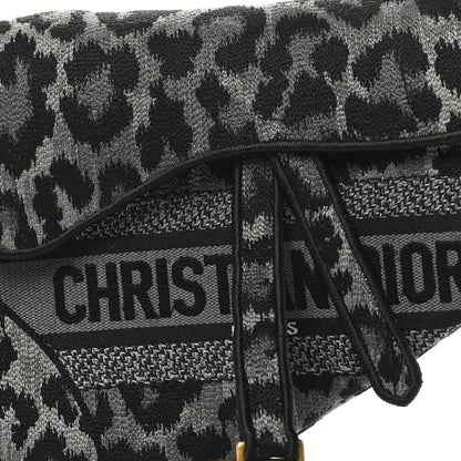 Christian Dior Canvas Mizza Embroidered Saddle Bag Gray 8 of 10