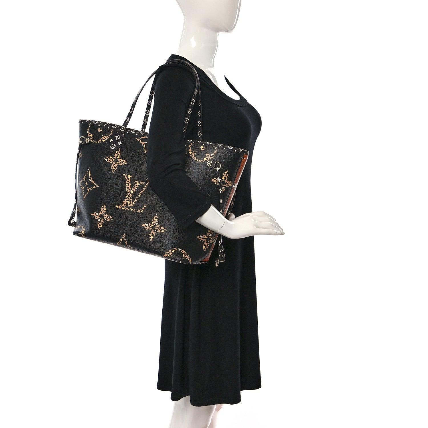 Louis Vuitton Monogram Giant Jungle Neverfull MM Black 2 of 9