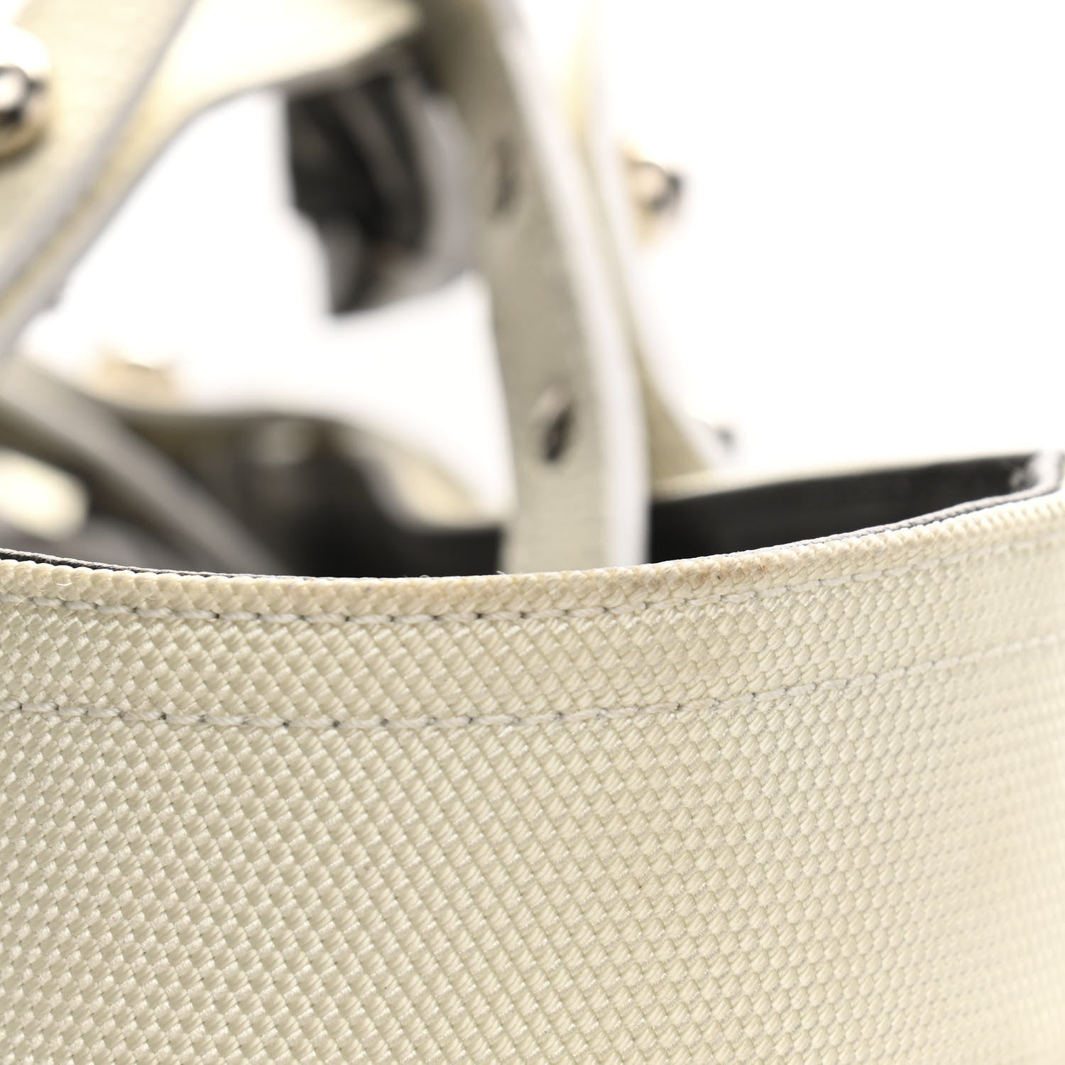 Chanel Coated Canvas Quilted Large Paris Biarritz Tote Silver 14 of 18