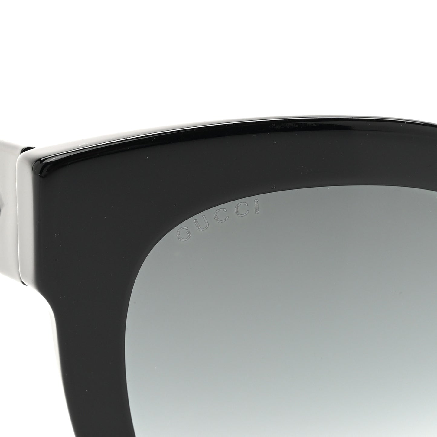 Acetate Crystal Star Round Frame Sunglasses GG0208S Black