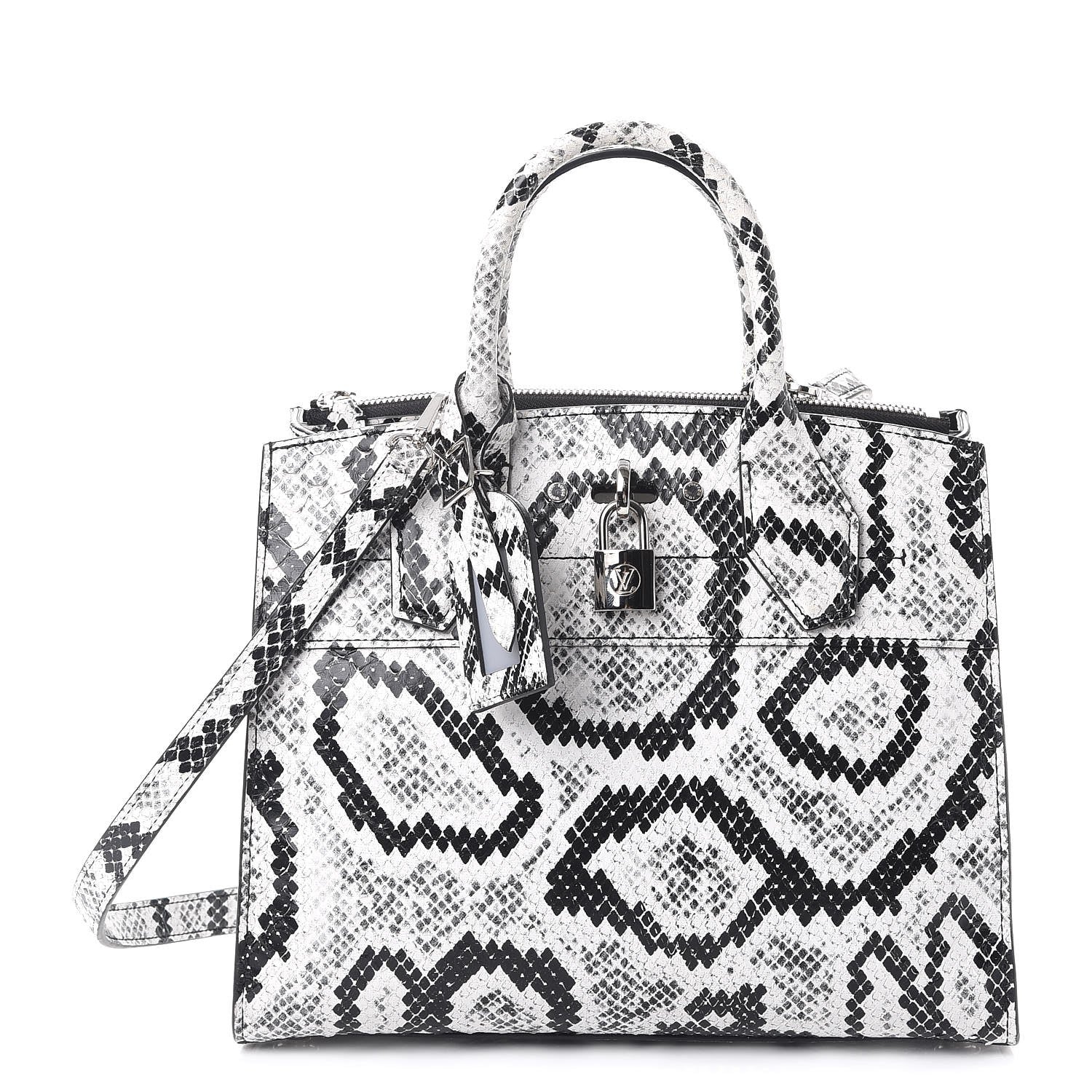 Louis Vuitton Python City Steamer PM Black White 1 of 11